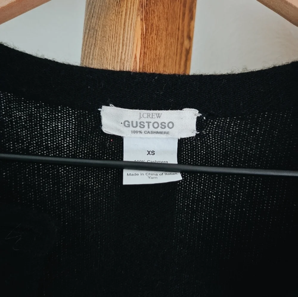 J. Crew Cashmere Black Peplum Cardigan Sweater (Size XS)